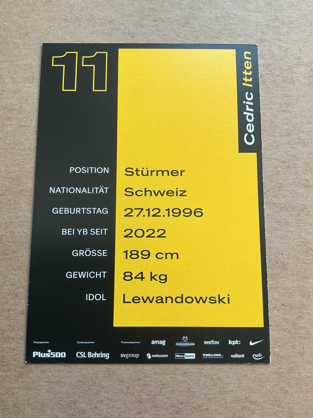 Cedric Itten, Switzerland 🇨🇭 BSC Young Boys Bern 2022/23 hand signed - Autographs-World