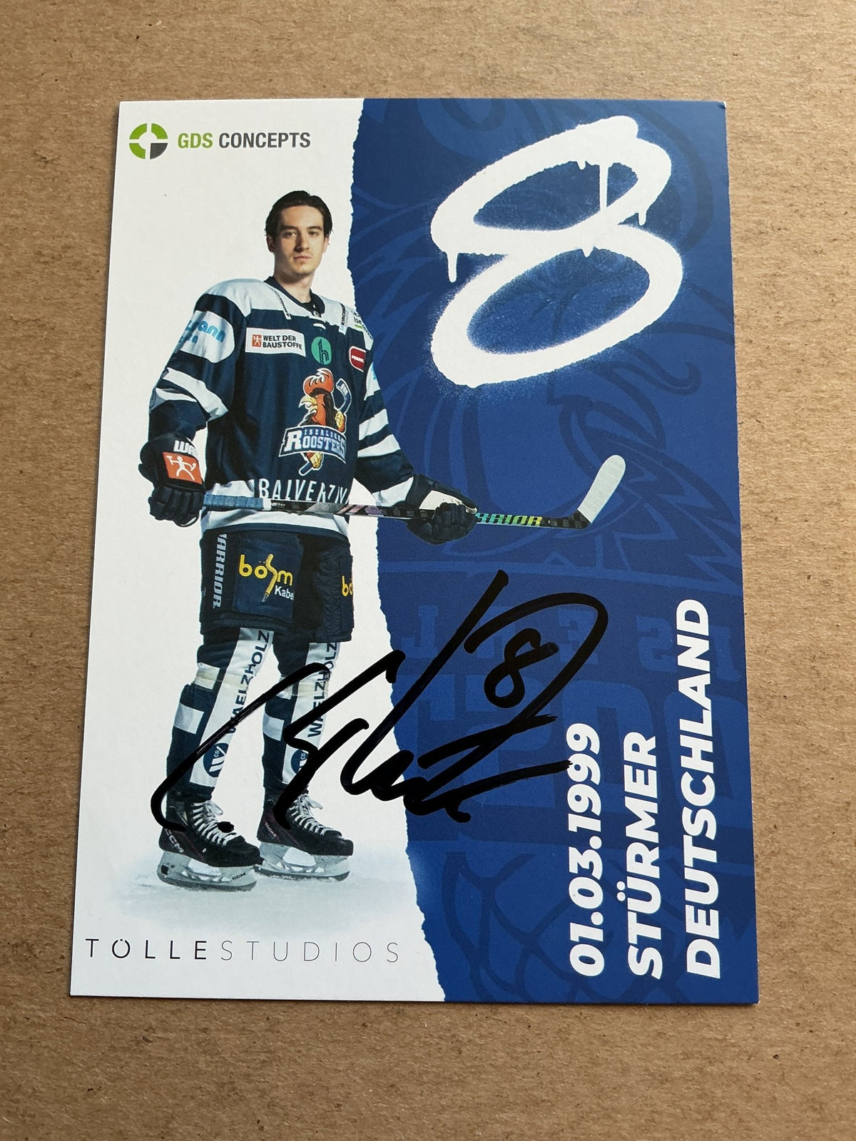 Cedric Schiemenz, Germany 🇩🇪 Iserlohn Roosters 2023/24 hand signed - Autographs-World