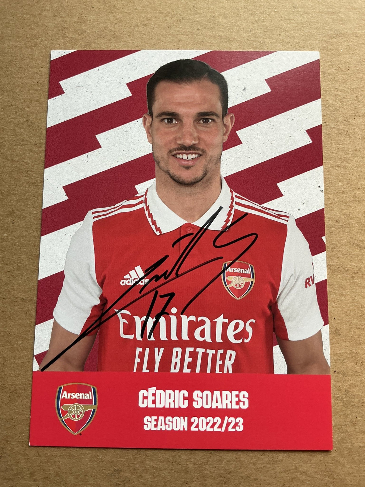 Cedric Soares, Portugal 🇵🇹 Arsenal FC 2022/23 hand signed - Autographs-World