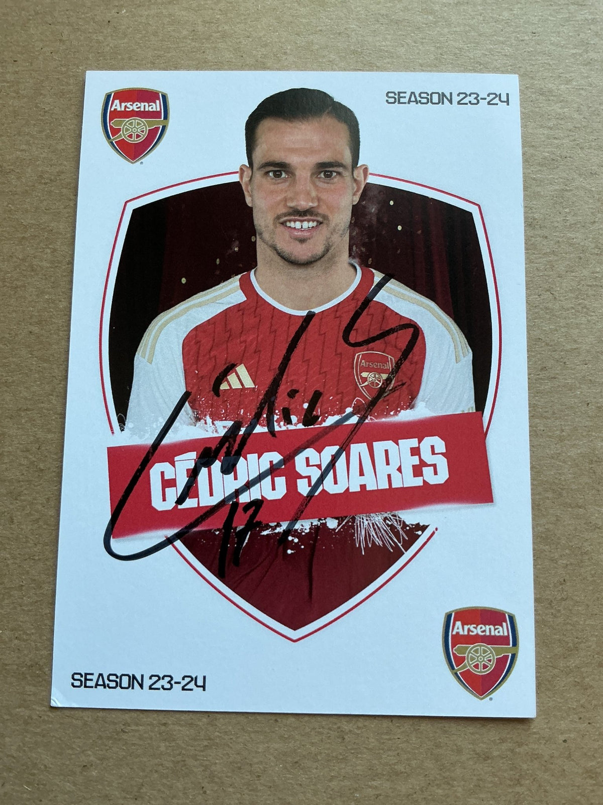 Cedric Soares, Portugal 🇵🇹 Arsenal FC 2023/24 hand signed - Autographs-World