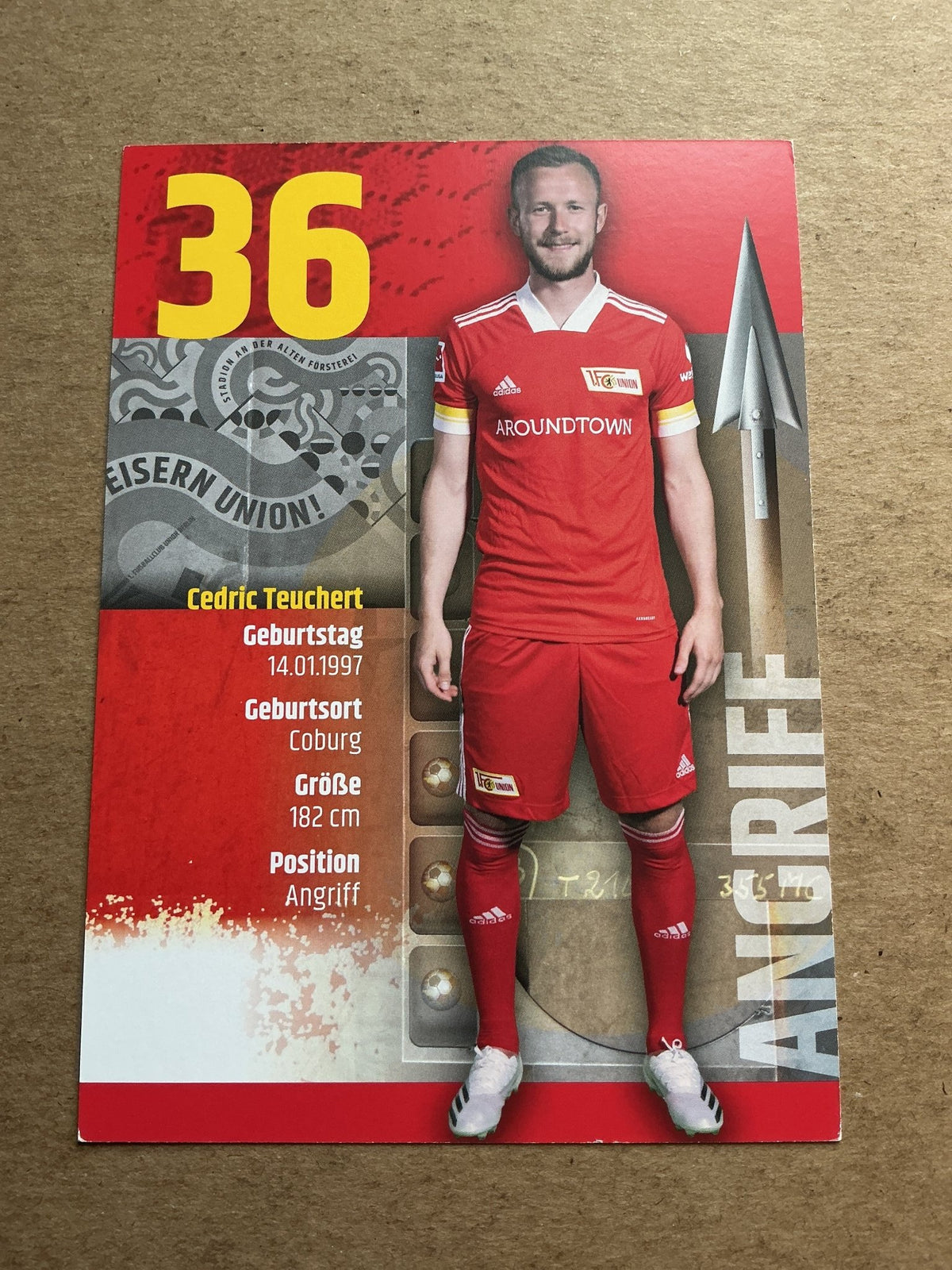 Cedric Teuchert, Germany 🇩🇪 1.FC Union Berlin 2020/21 hand signed - Autographs-World