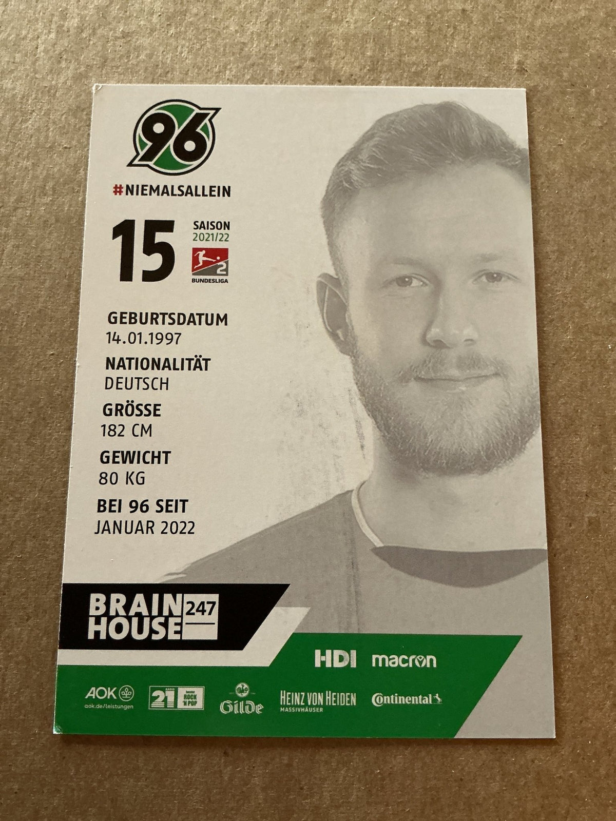 Cedric Teuchert, Germany 🇩🇪 Hannover 96 2021/22 hand signed - Autographs-World