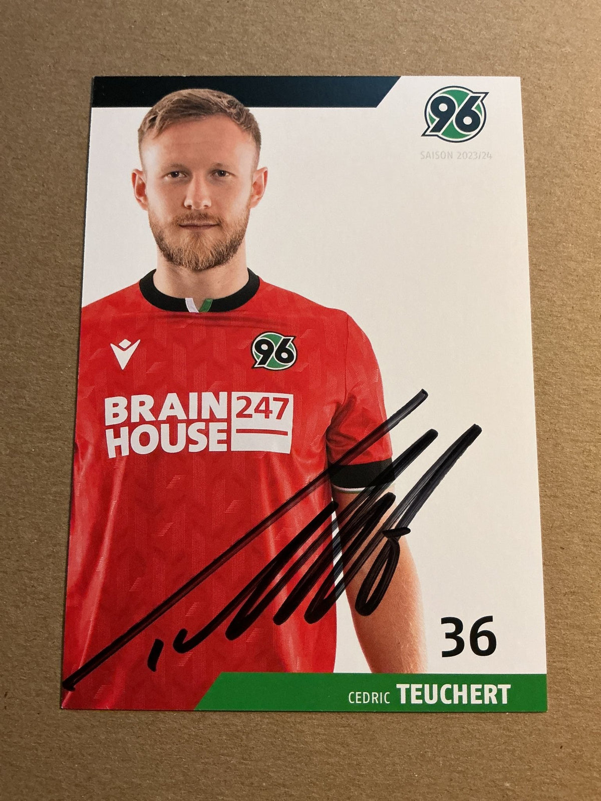 Cedric Teuchert, Germany 🇩🇪 Hannover 96 2023/24 hand signed - Autographs-World