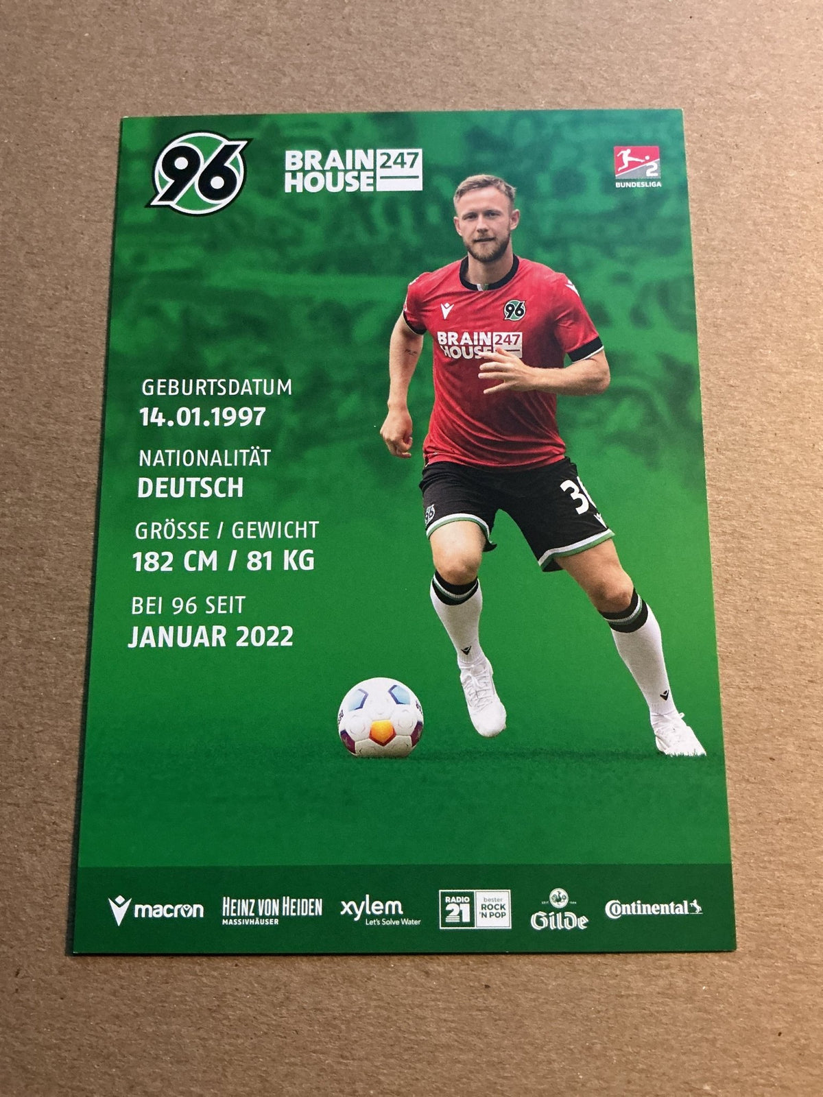 Cedric Teuchert, Germany 🇩🇪 Hannover 96 2023/24 hand signed - Autographs-World