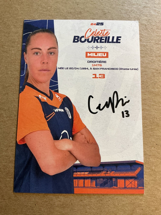 Celeste Boureille, USA 🇺🇸 Montpellier HSC 2024/25 hand signed - Autographs-World