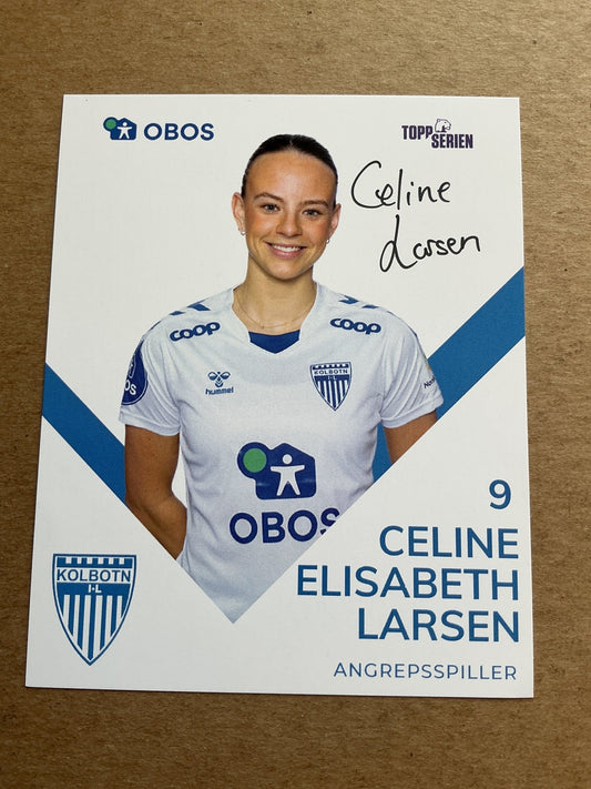 Celine Larsen, Norway 🇳🇴 Kolbotn IL 2024/25 hand signed - Autographs-World