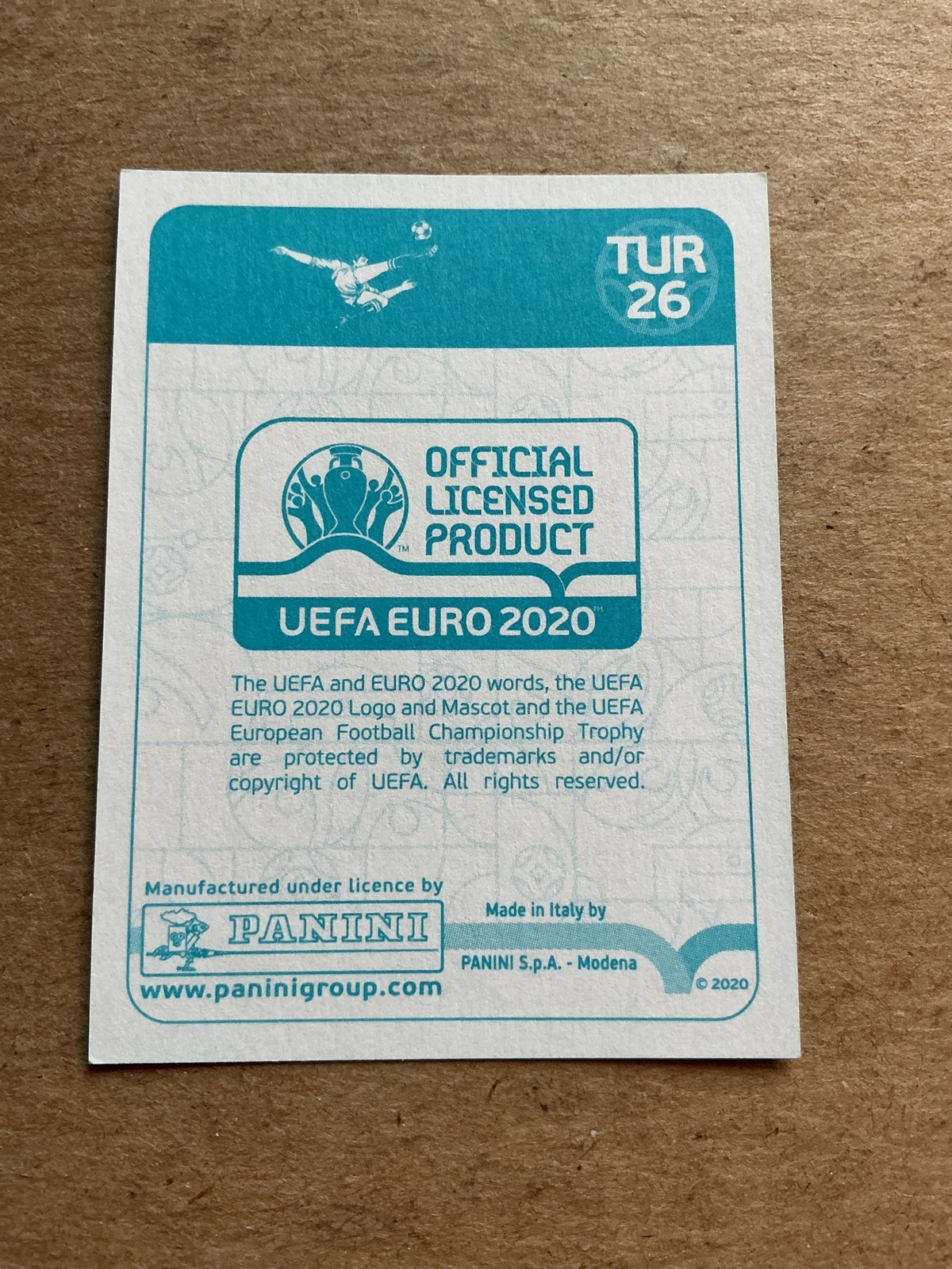 Cenk Tosun, Türkiye 🇹🇷 UEFA Euro 2020 Panini hand signed - Autographs-World