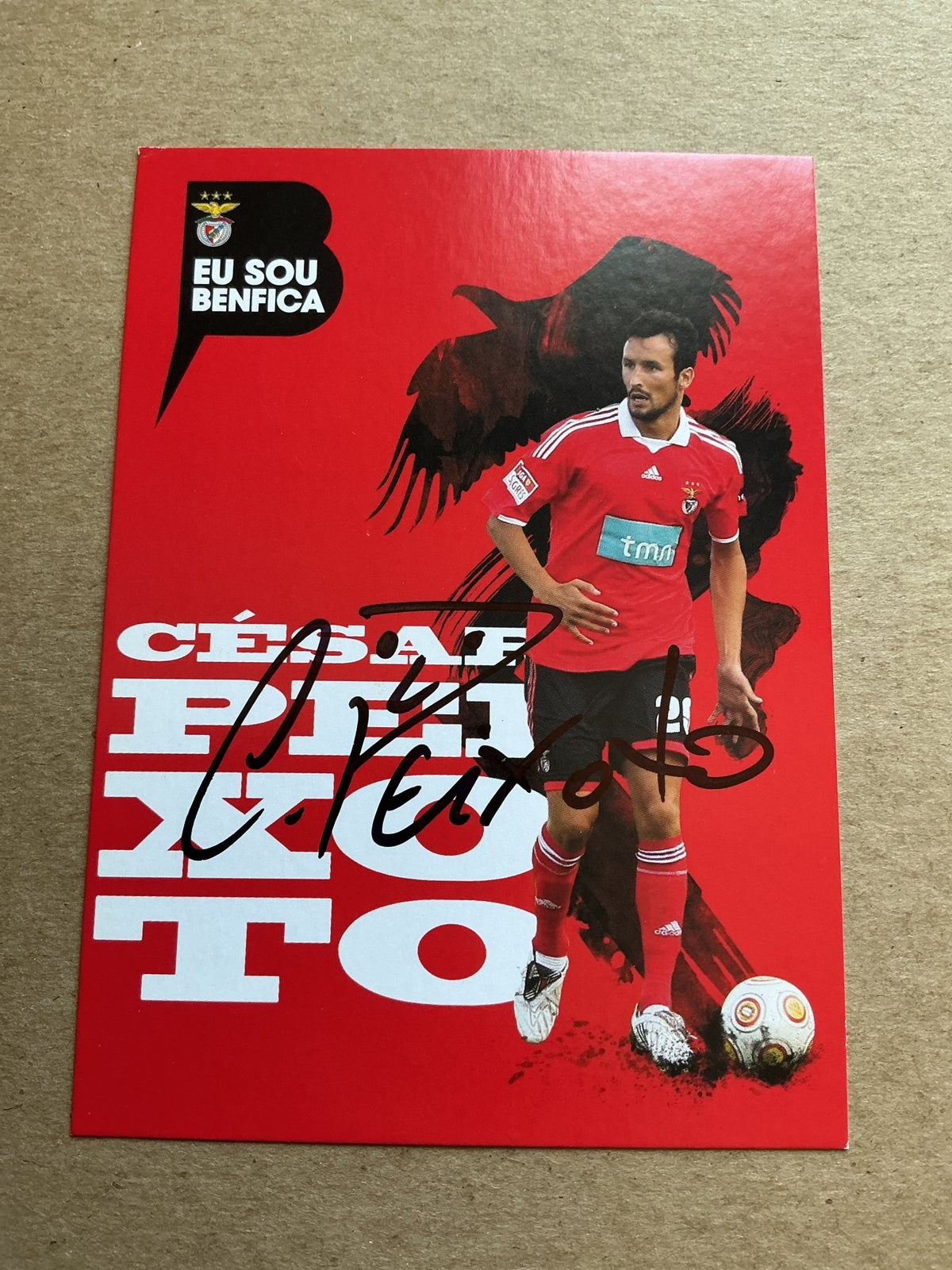 Cesar Peixoto, Portugal 🇵🇹 SL Benfica 2009/10 hand signed - Autographs-World