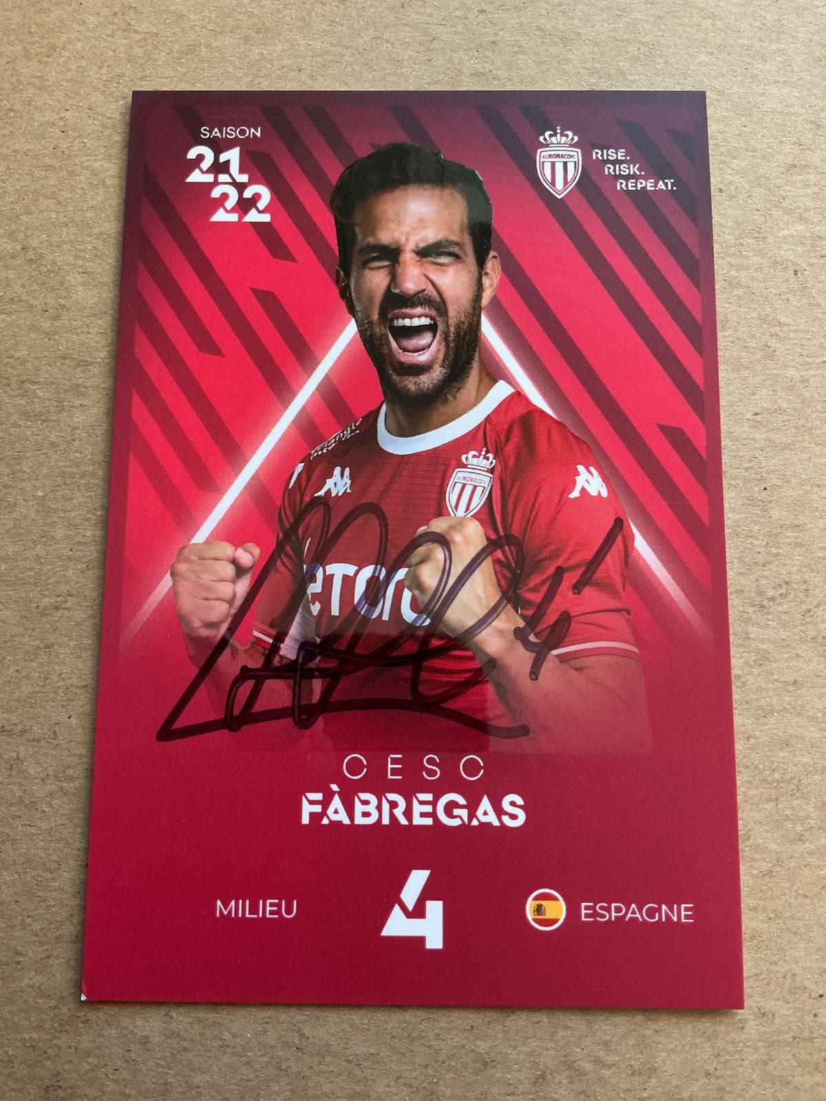 Cesc Fabregas, Spain 🇪🇸 AS Monaco 2021/22 hand signed - Autographs-World