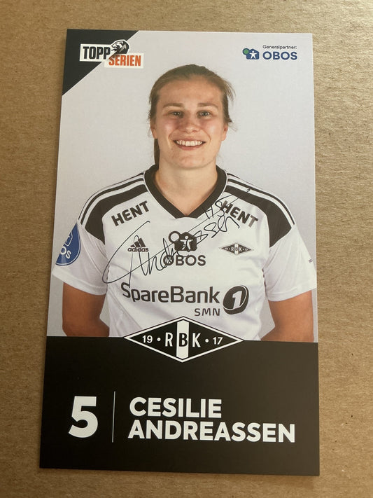 Cesilie Andreassen, Norway 🇳🇴 Rosenborg BK 2022/23 hand signed - Autographs-World