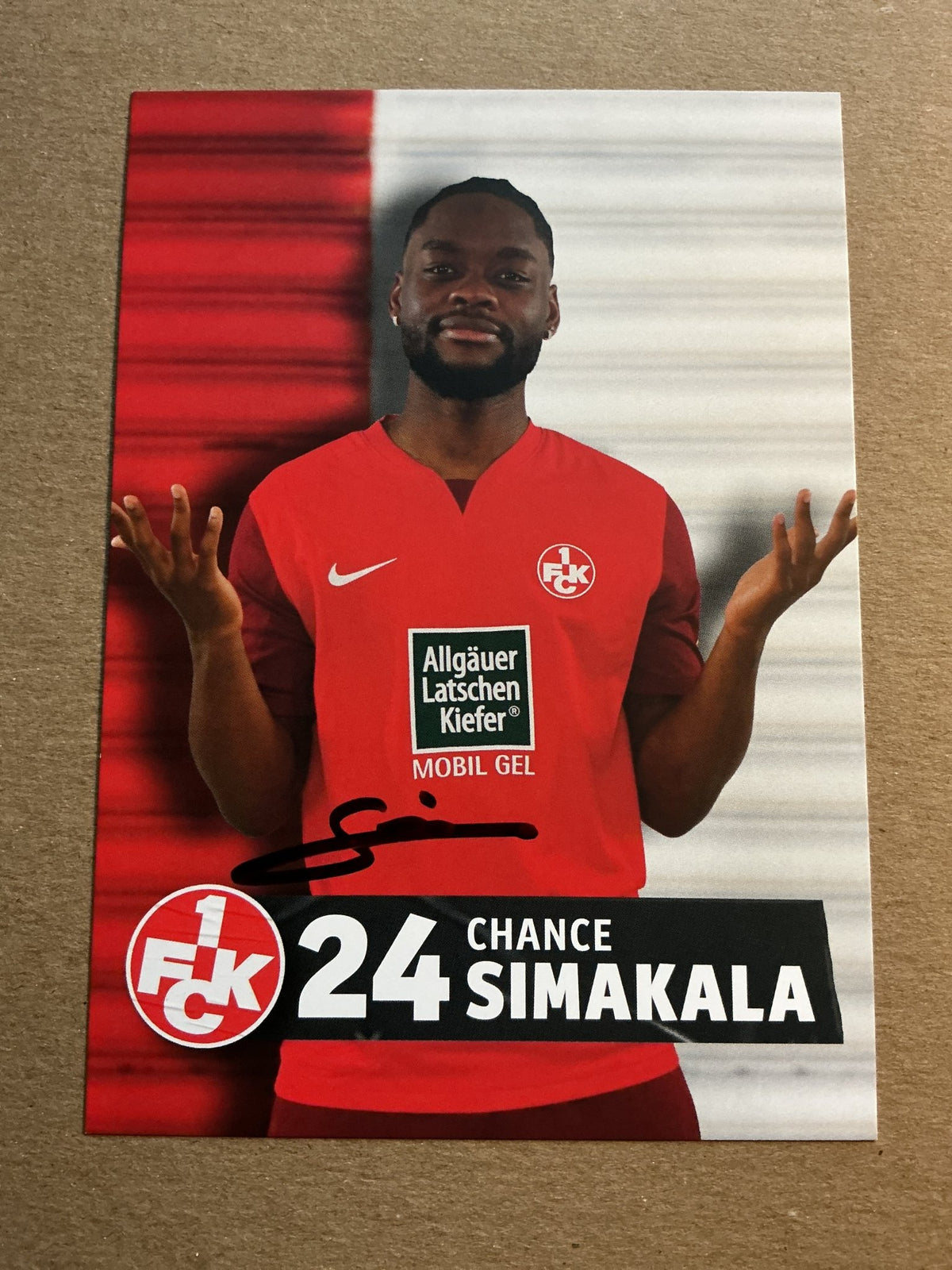 Chance Simakala, Germany 🇩🇪 1.FC Kaiserslautern 2023/24 hand signed - Autographs-World