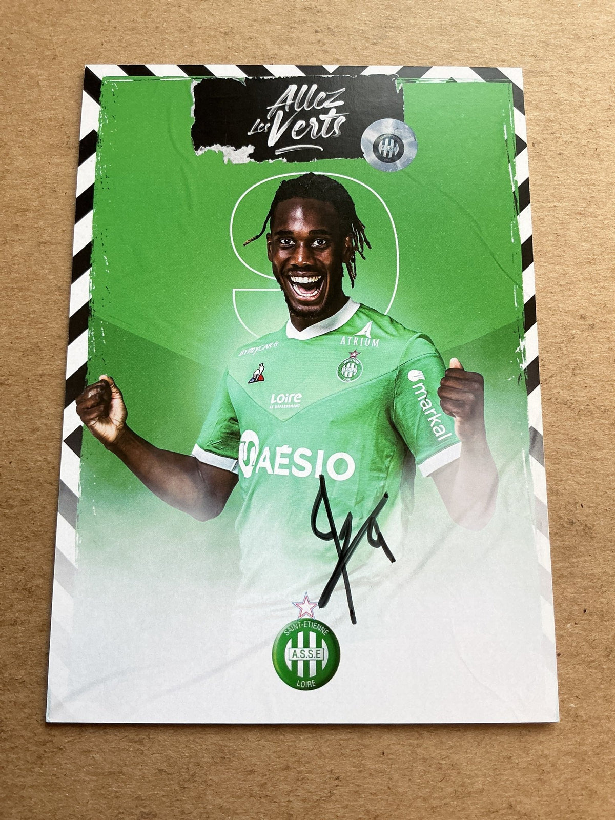 Charles Abi, France 🇫🇷 AS Saint-Étienne 2020/21 hand signed - Autographs-World