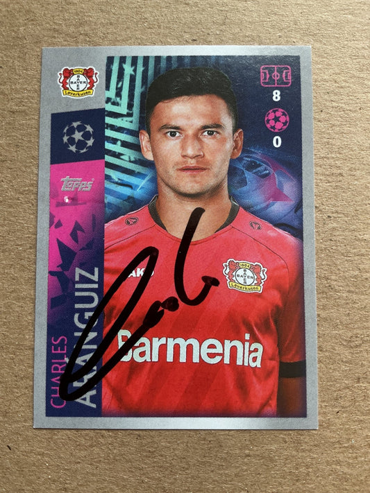 Charles Aranguiz, Chile 🇨🇱 Bayer 04 Leverkusen 2019/20 Topps hand signed - Autographs-World