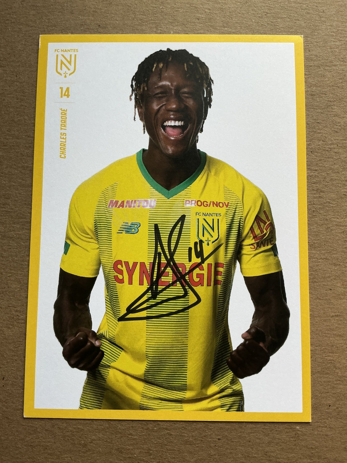 Charles Traoré, Mali 🇲🇱 FC Nantes 2019/20 hand signed - Autographs-World