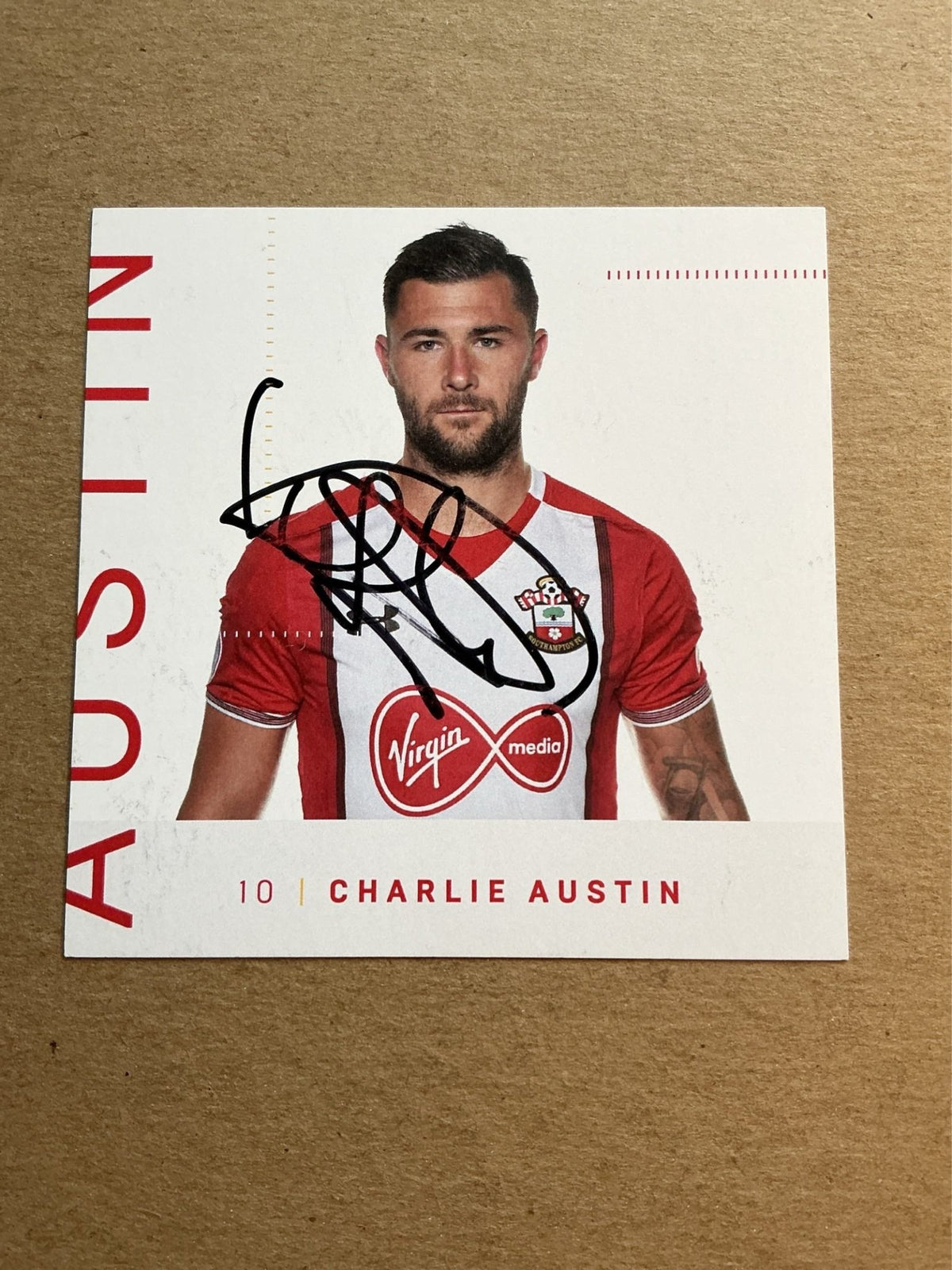 Charlie Austin, England 🏴󠁧󠁢󠁥󠁮󠁧󠁿 Southampton FC 2017/18 hand signed - Autographs-World
