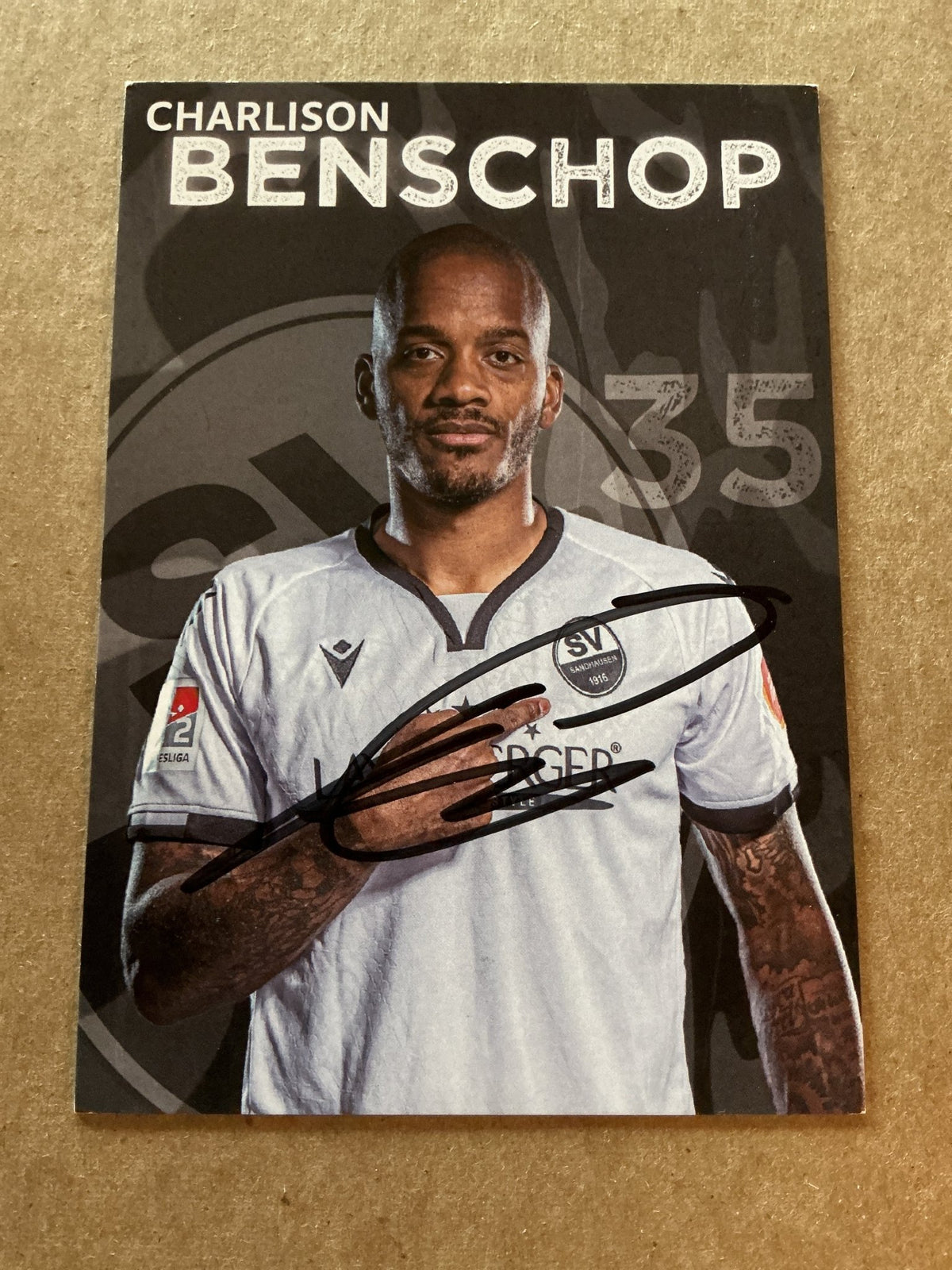 Charlison Benschop, Curaçao 🇨🇼 SV Sandhausen 2021/22 hand signed - Autographs-World