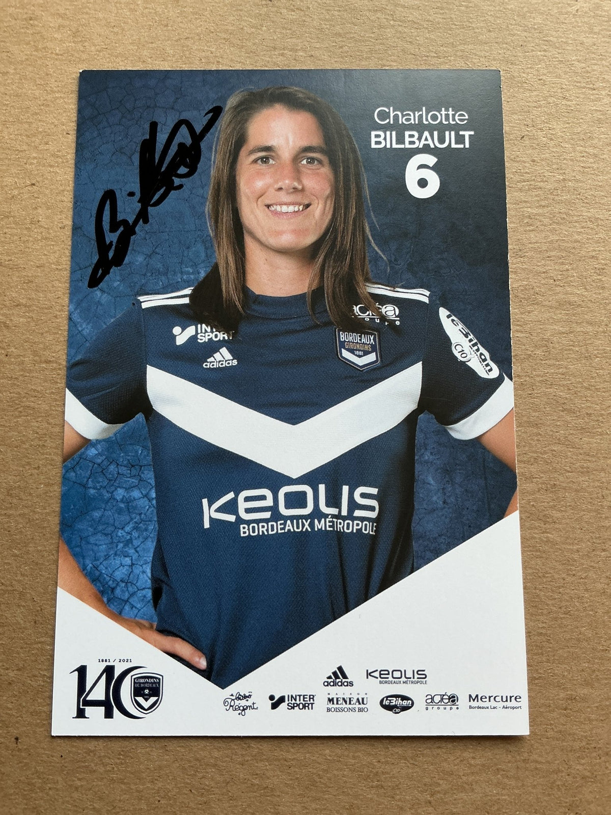 Charlotte Bilbault, France 🇫🇷 Girondins Bordeaux 2021/22 hand signed - Autographs-World