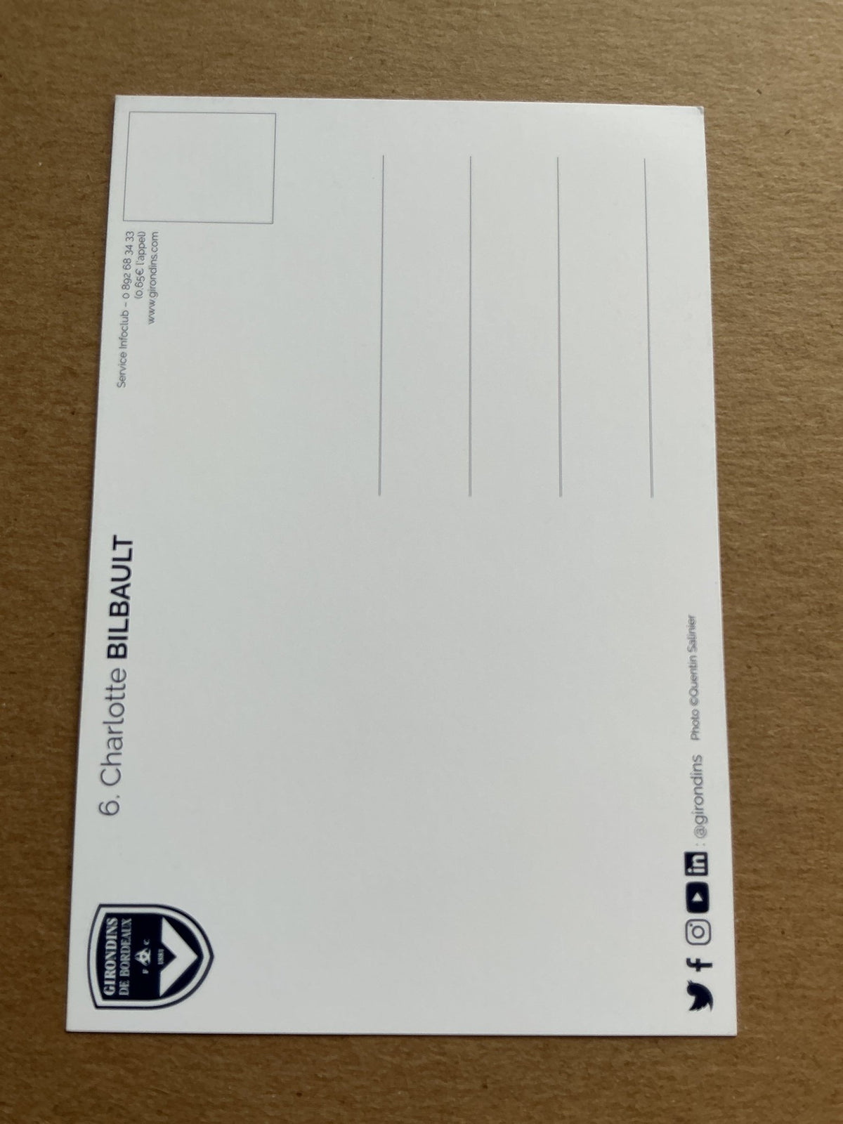 Charlotte Bilbault, France 🇫🇷 Girondins Bordeaux 2021/22 hand signed - Autographs-World