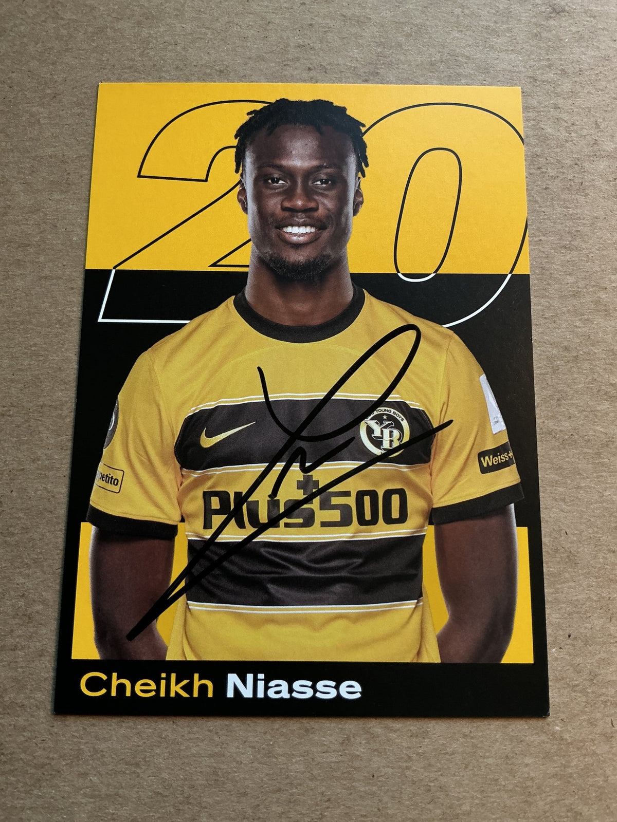 Cheikh Niasse, Senegal 🇸🇳 BSC Young Boys 2023/24 hand signed - Autographs-World