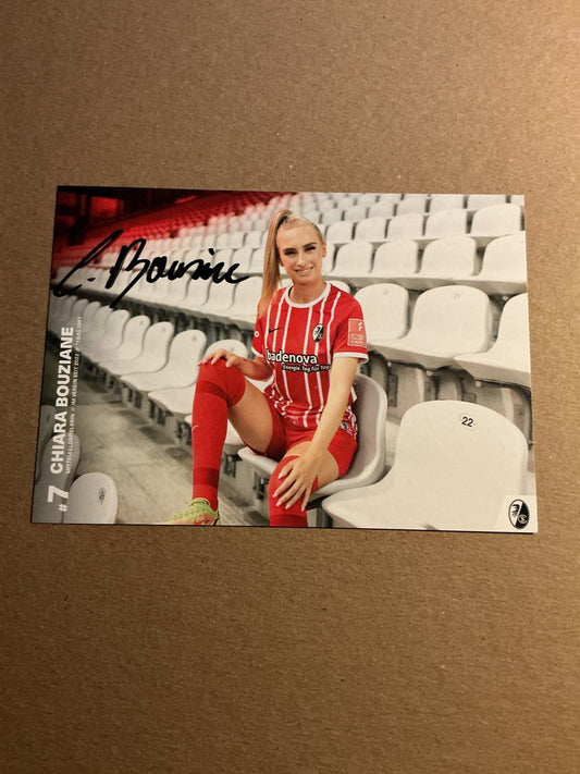 Chiara Bouziane, Germany 🇩🇪 SC Freiburg 2022/23 hand signed - Autographs-World