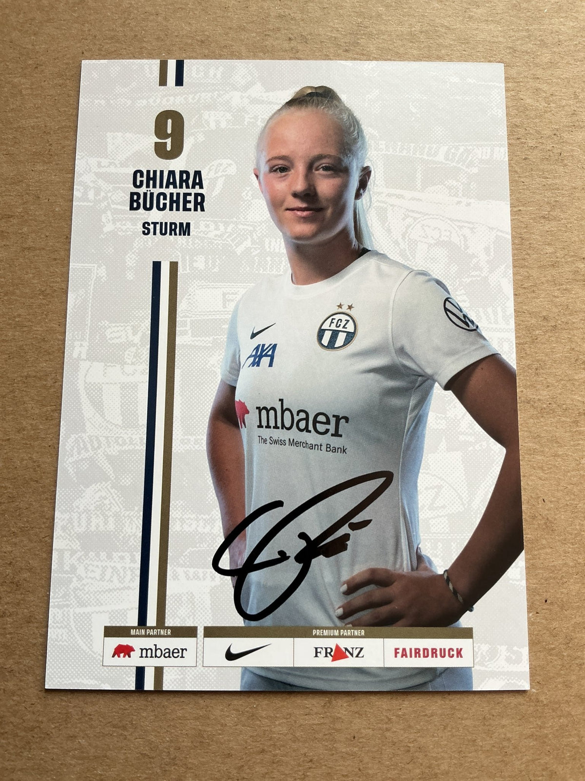 Chiara Bücher, Germany 🇩🇪 FC Zürich 2023/24 hand signed - Autographs-World
