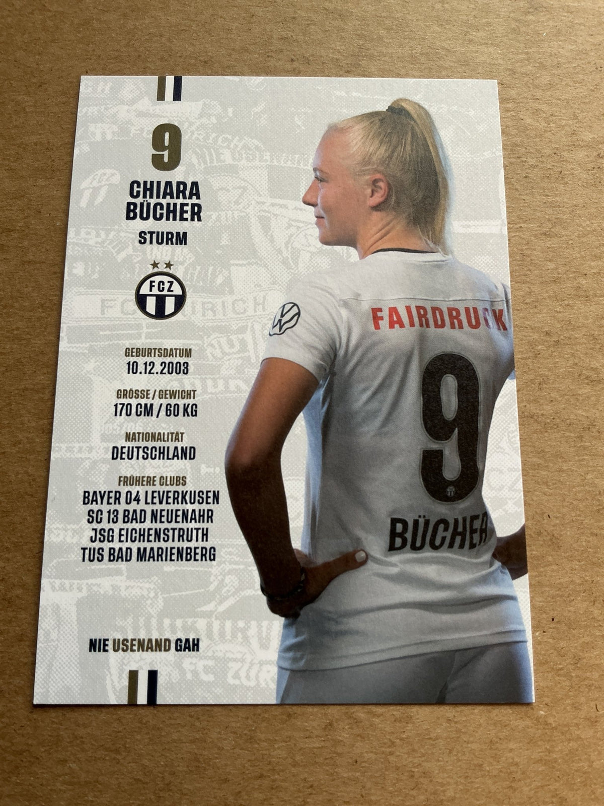 Chiara Bücher, Germany 🇩🇪 FC Zürich 2023/24 hand signed - Autographs-World