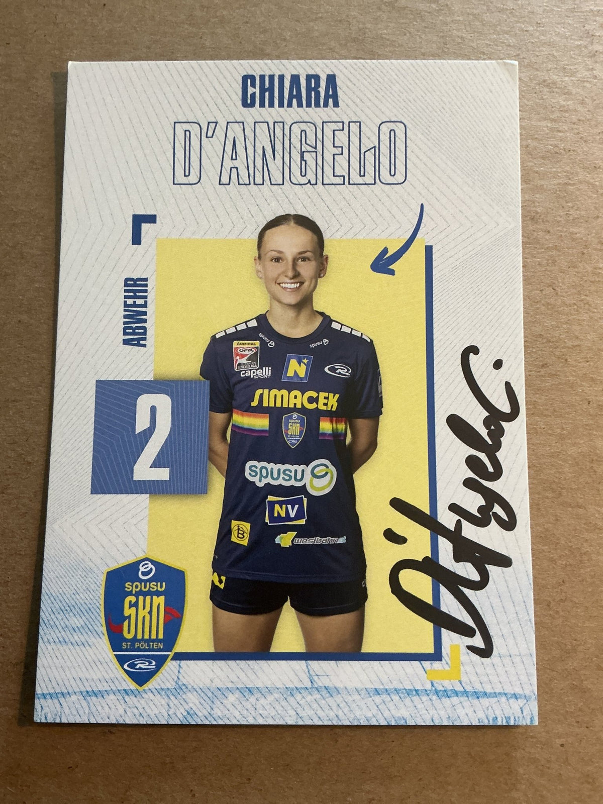 Chiara D’Angelo, Austria 🇦🇹 SKN St. Pölten 2024/25 hand signed - Autographs-World