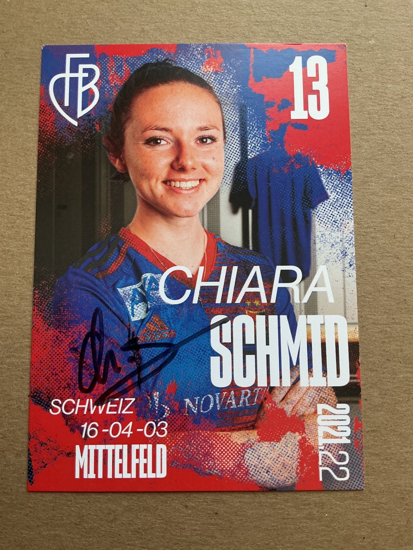 Chiara Schmid, Switzerland 🇨🇭 FC Basel FC 2021/22 hand signed - Autographs-World