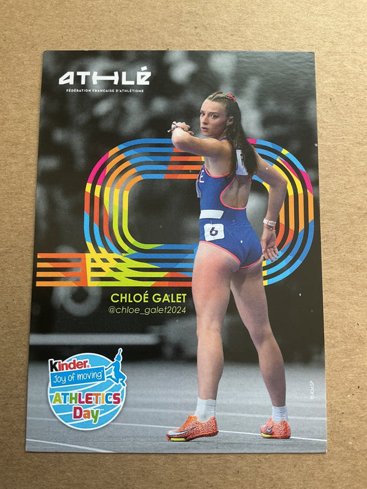 Chloe Galet, France 🇫🇷 Athletics Summer Olympics 2024 hand signed - Autographs-World