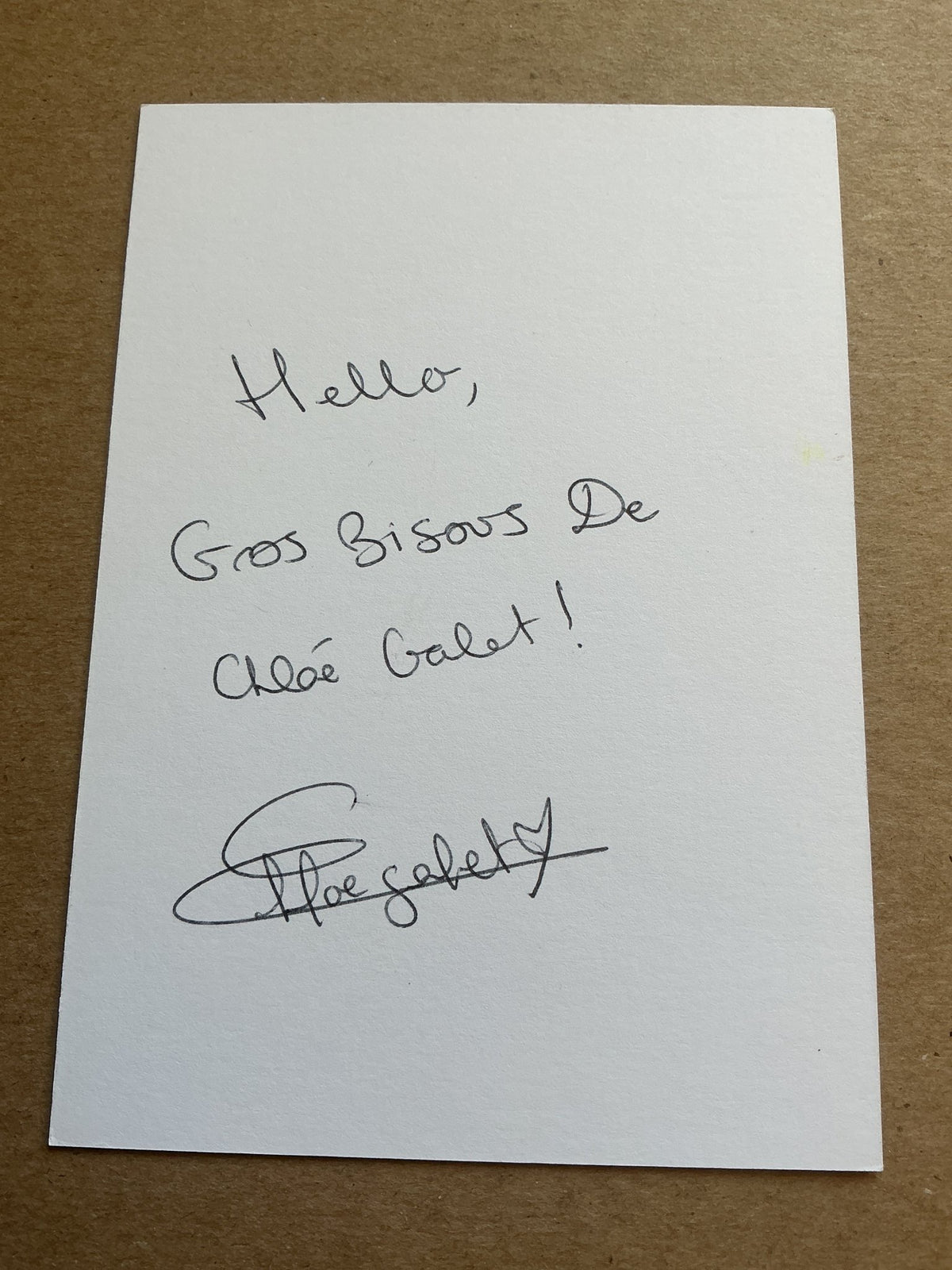 Chloe Galet, France 🇫🇷 Athletics Summer Olympics 2024 hand signed - Autographs-World