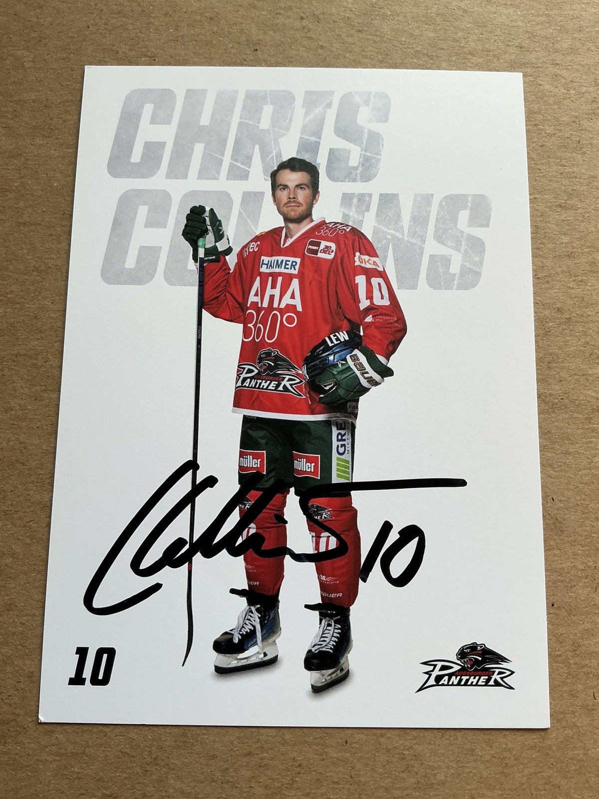 Chris Collins, Canada 🇨🇦 Augsburg Panther 2023/24 hand signed - Autographs-World