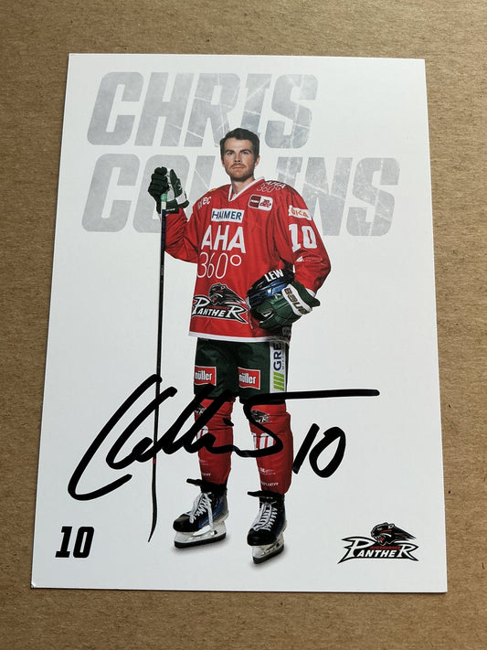 Chris Collins, Canada 🇨🇦 Augsburg Panther 2023/24 hand signed - Autographs-World