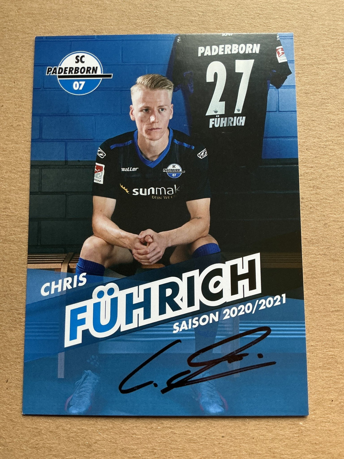 Chris Führich, Germany 🇩🇪 SC Paderborn 07 2020/21 hand signed - Autographs-World