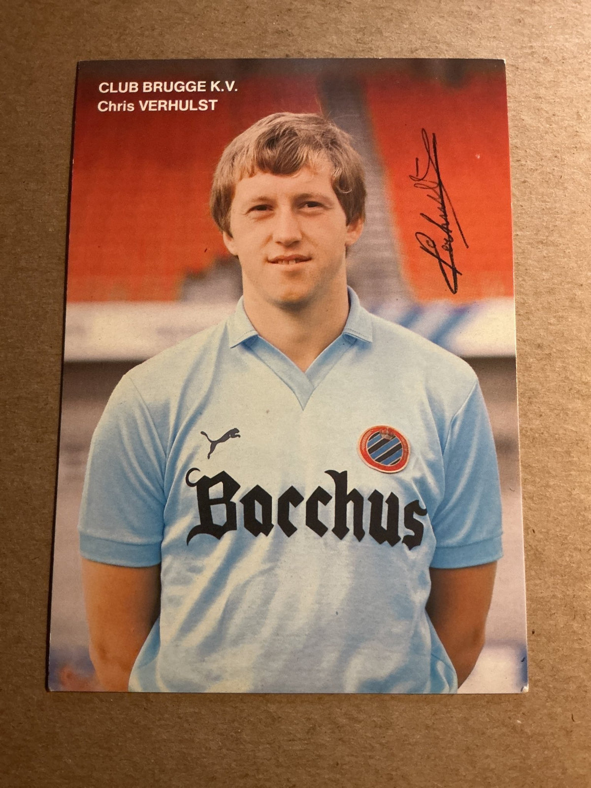 Chris Verhulst, Belgium 🇧🇪 Club Brugge 1983/84 hand signed - Autographs-World