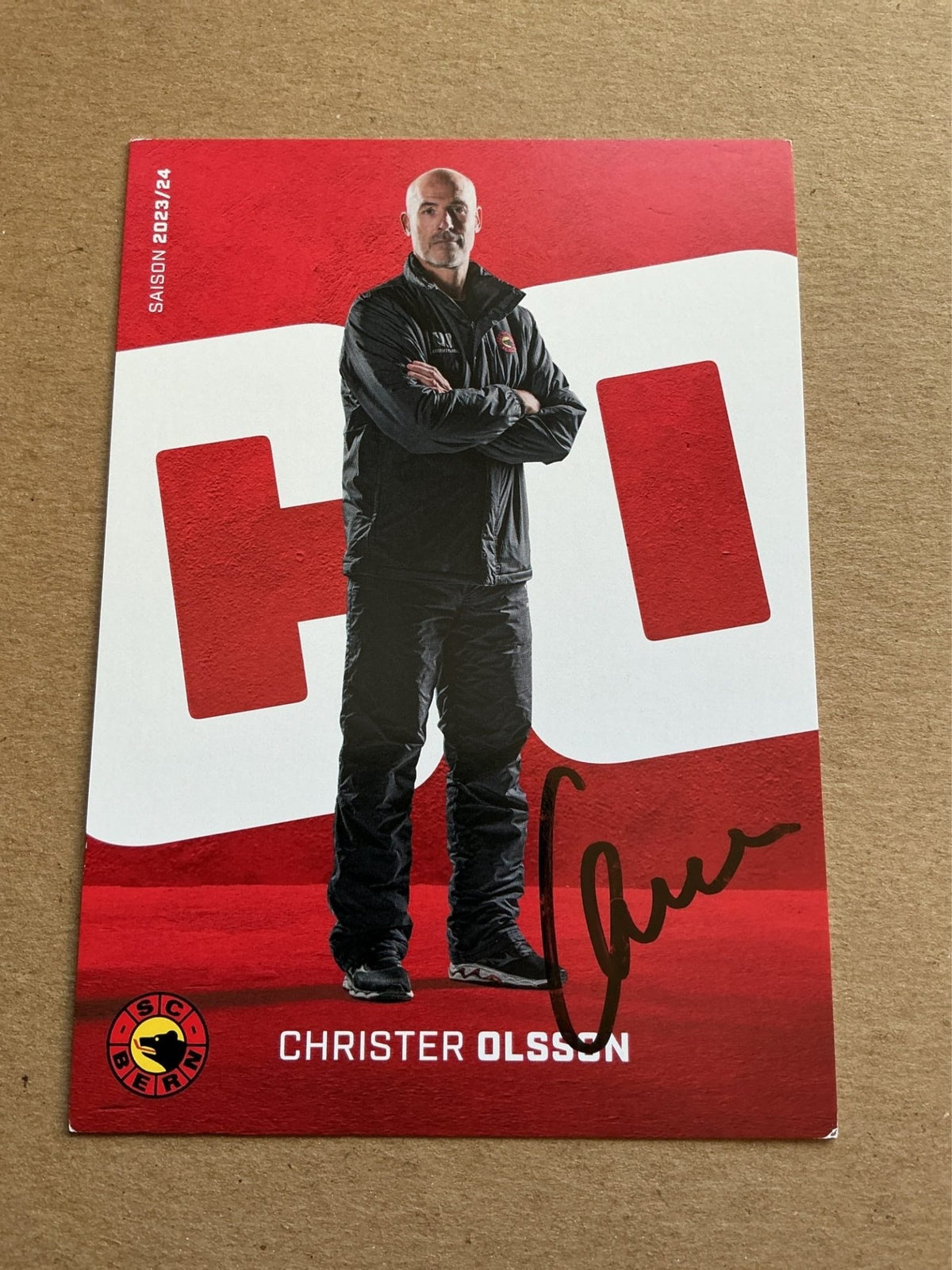 Christer Olsson, Sweden 🇸🇪 SC Bern 2023/24 hand signed - Autographs-World
