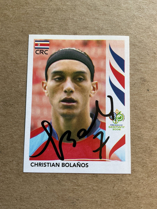Christian Bolanos, Costa Rica 🇨🇷 FIFA World Cup 2006 Panini hand signed - Autographs-World
