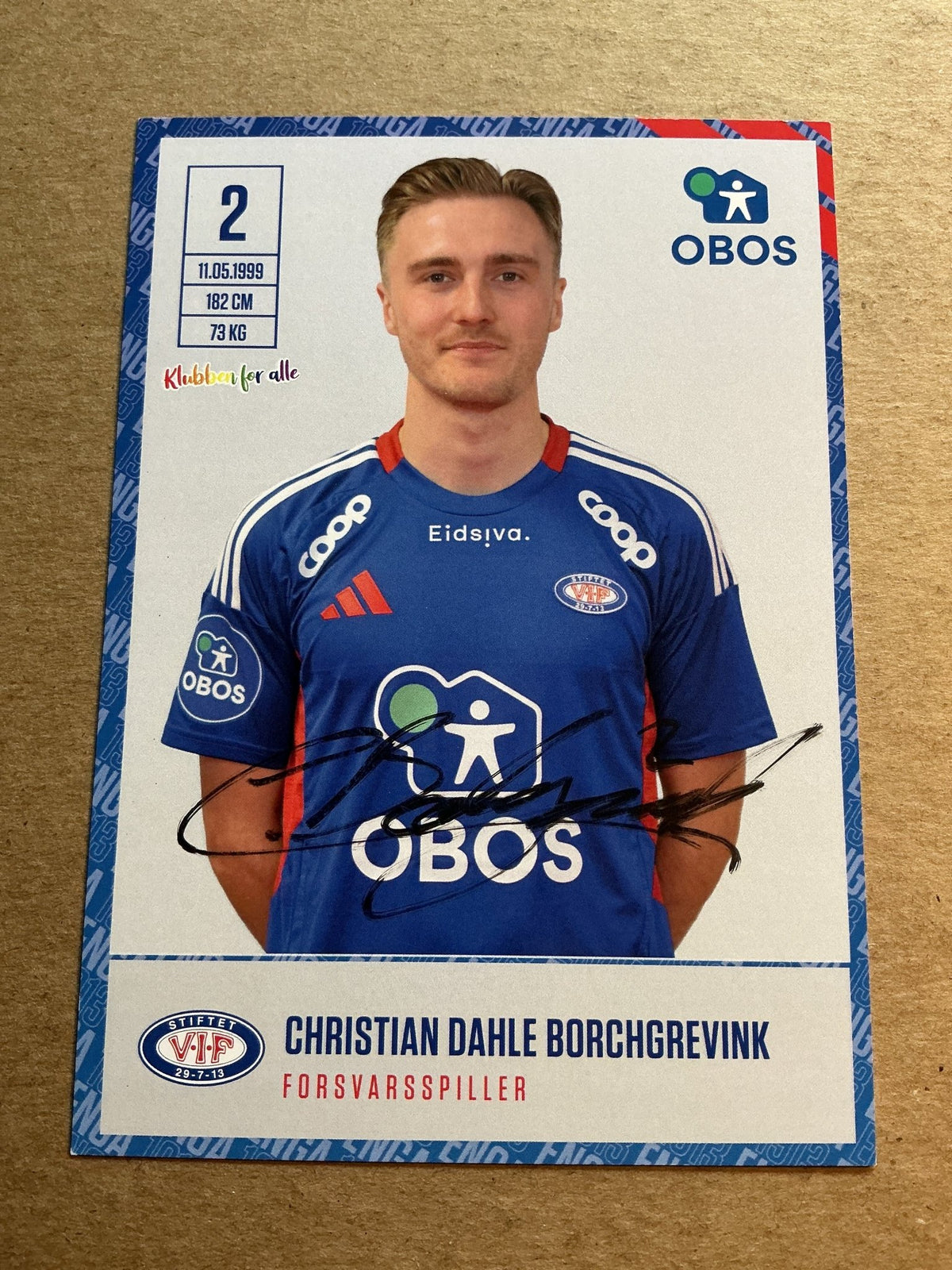 Christian Borchgevink, Norway 🇳🇴 Vålerenga Fotball 2024/25 hand signed - Autographs-World