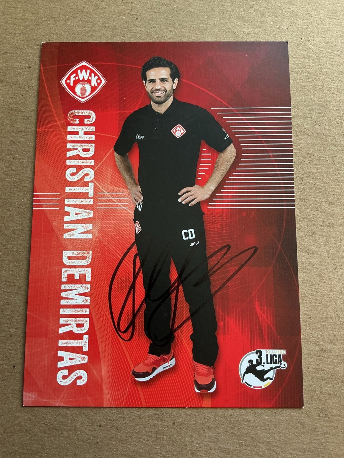 Christian Demirtas, Germany 🇩🇪 FC Würzburger Kickers 2017/18 hand signed - Autographs-World