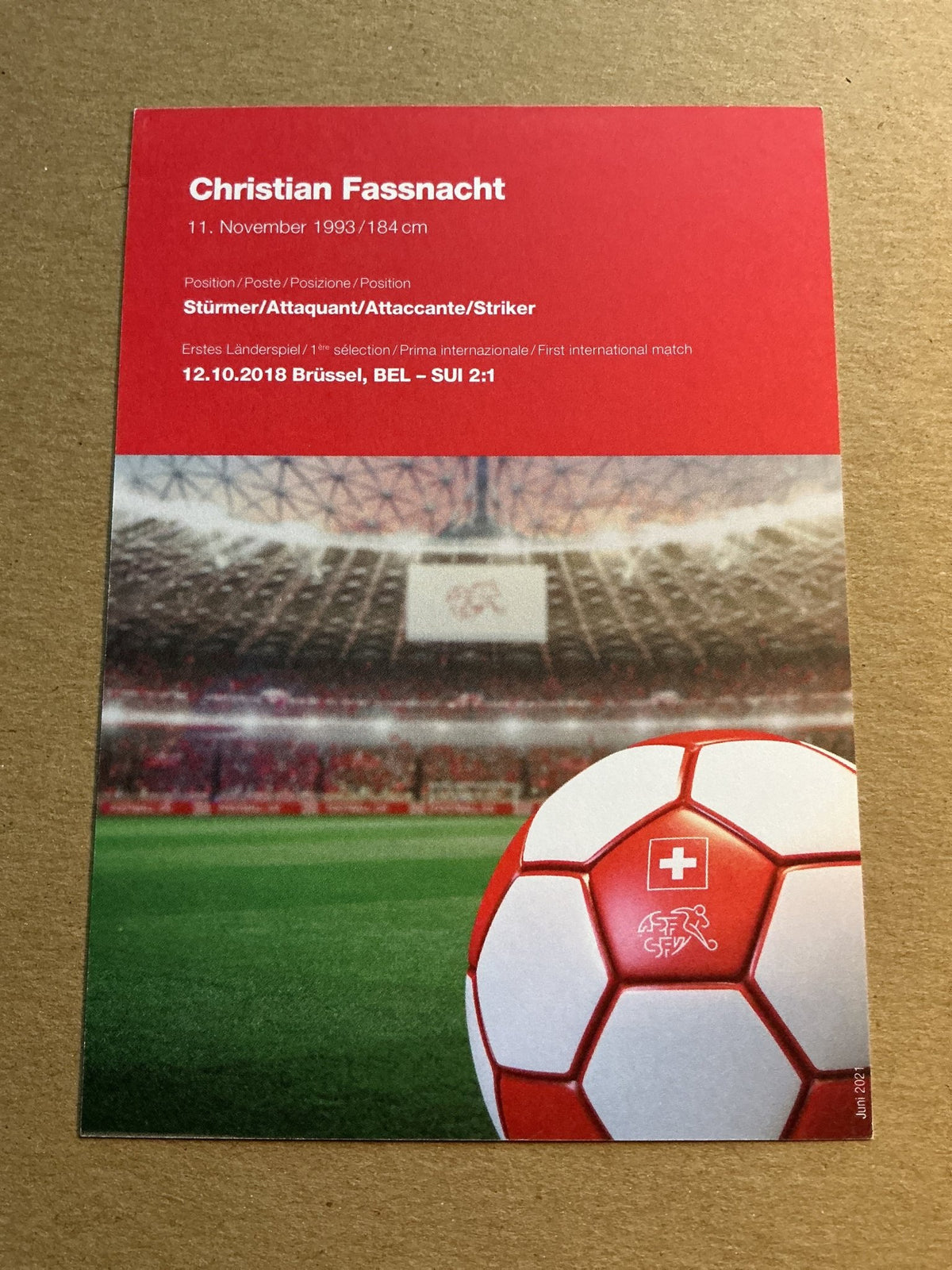 Christian Fassnacht, Switzerland 🇨🇭 2021 hand signed - Autographs-World