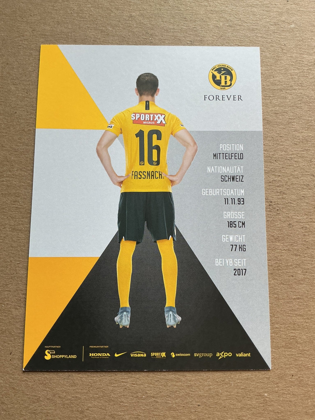Christian Fassnacht, Switzerland 🇨🇭 Young Boys Bern 2019/20 hand signed - Autographs-World