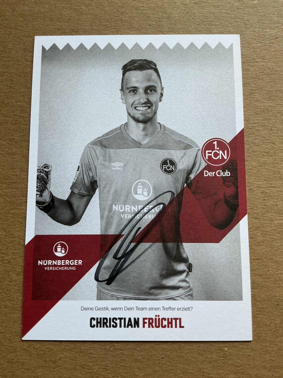 Christian Früchtl, Germany 🇩🇪 1.FC Nürnberg 2020/21 hand signed - Autographs-World