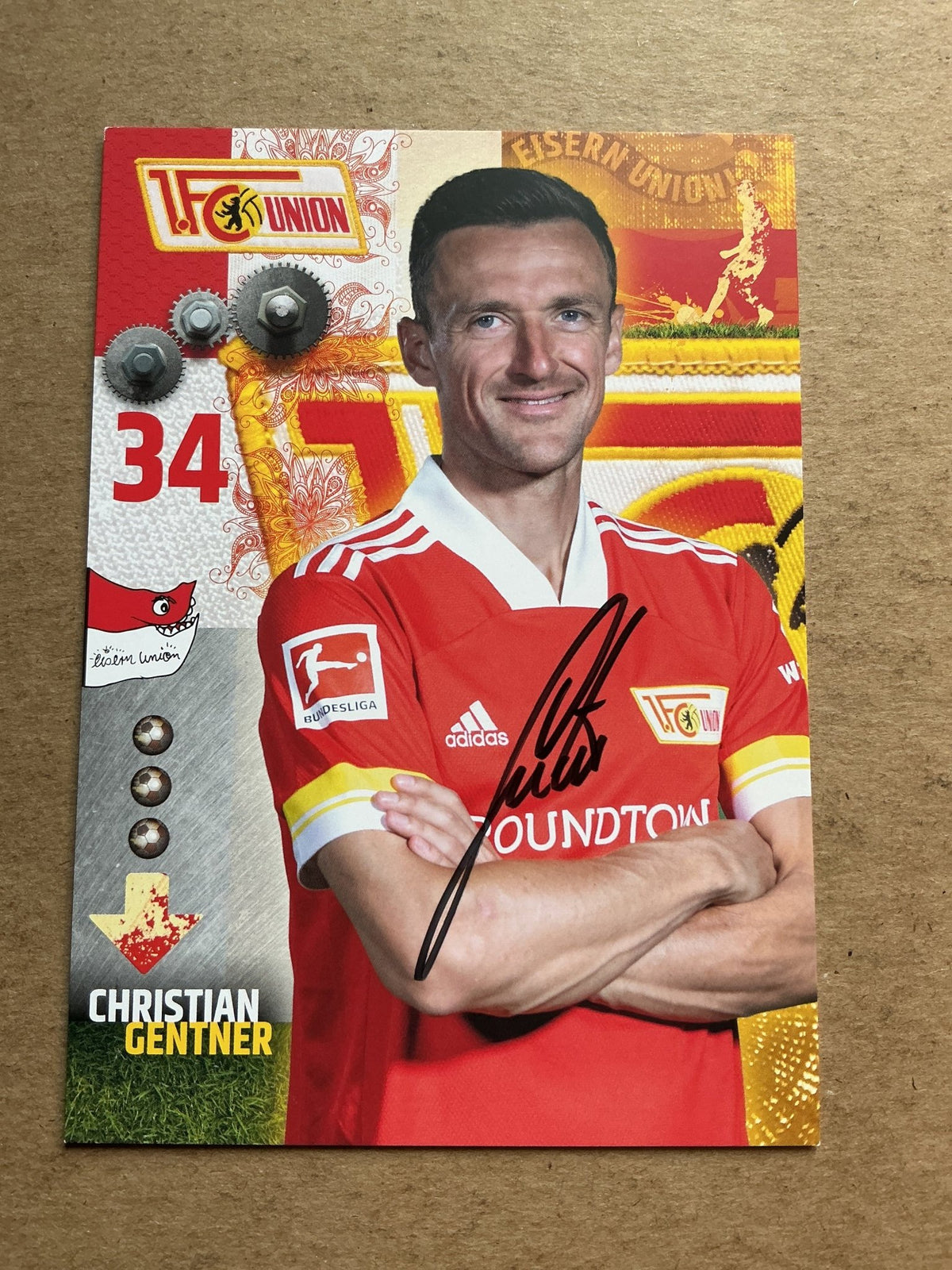 Christian Gentner, Germany 🇩🇪 1.FC Union Berlin 2020/21 hand signed - Autographs-World