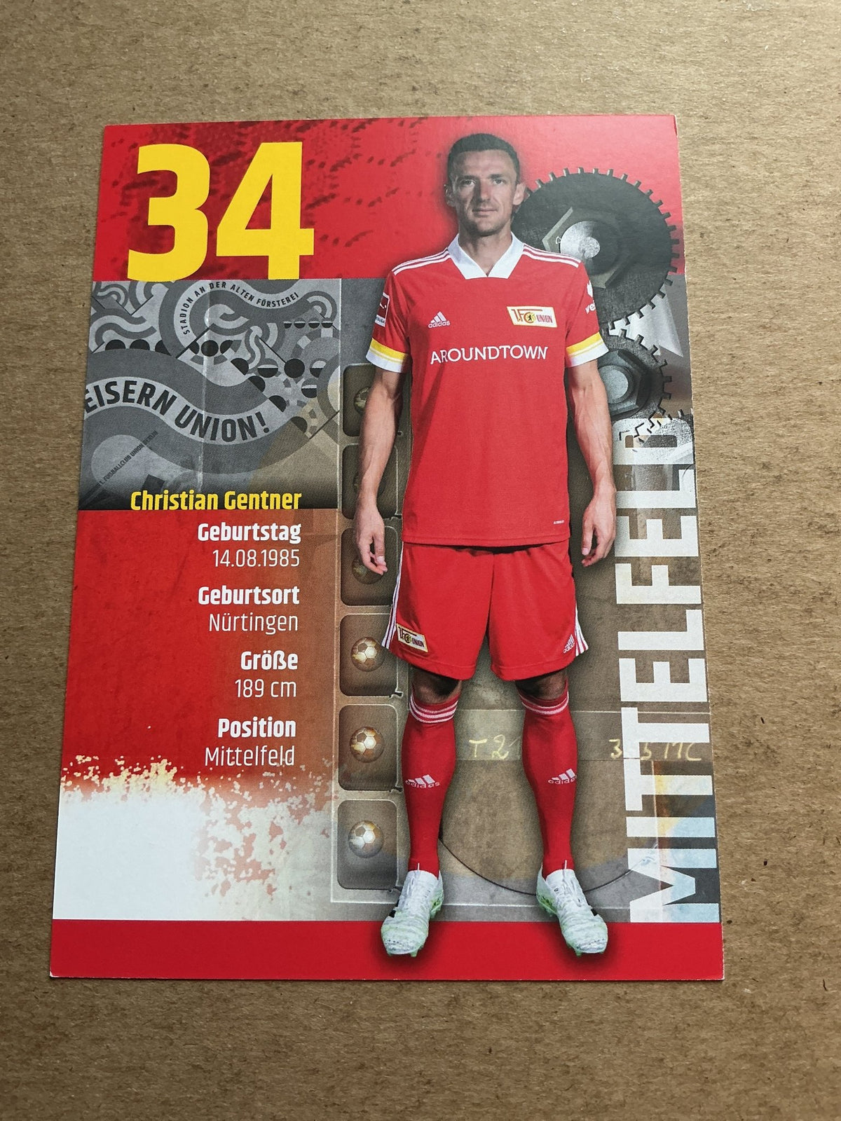 Christian Gentner, Germany 🇩🇪 1.FC Union Berlin 2020/21 hand signed - Autographs-World