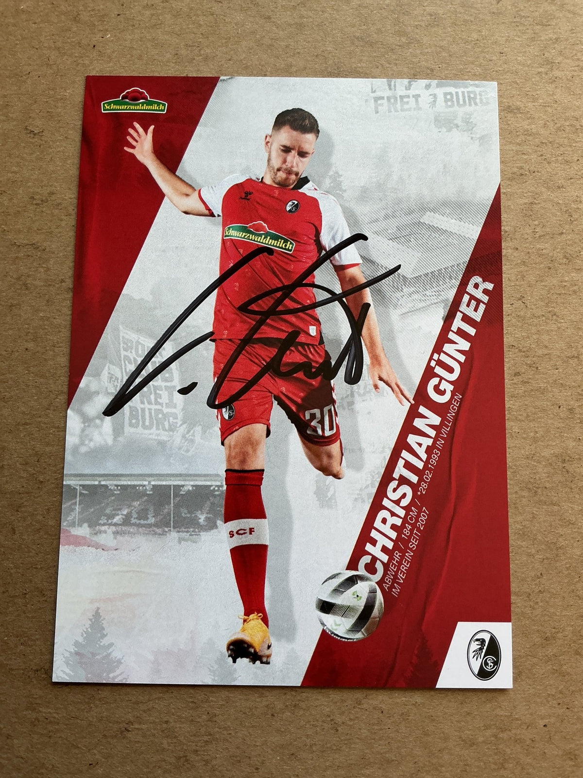Christian Günter, Germany 🇩🇪 SC Freiburg 2020/21 hand signed - Autographs-World
