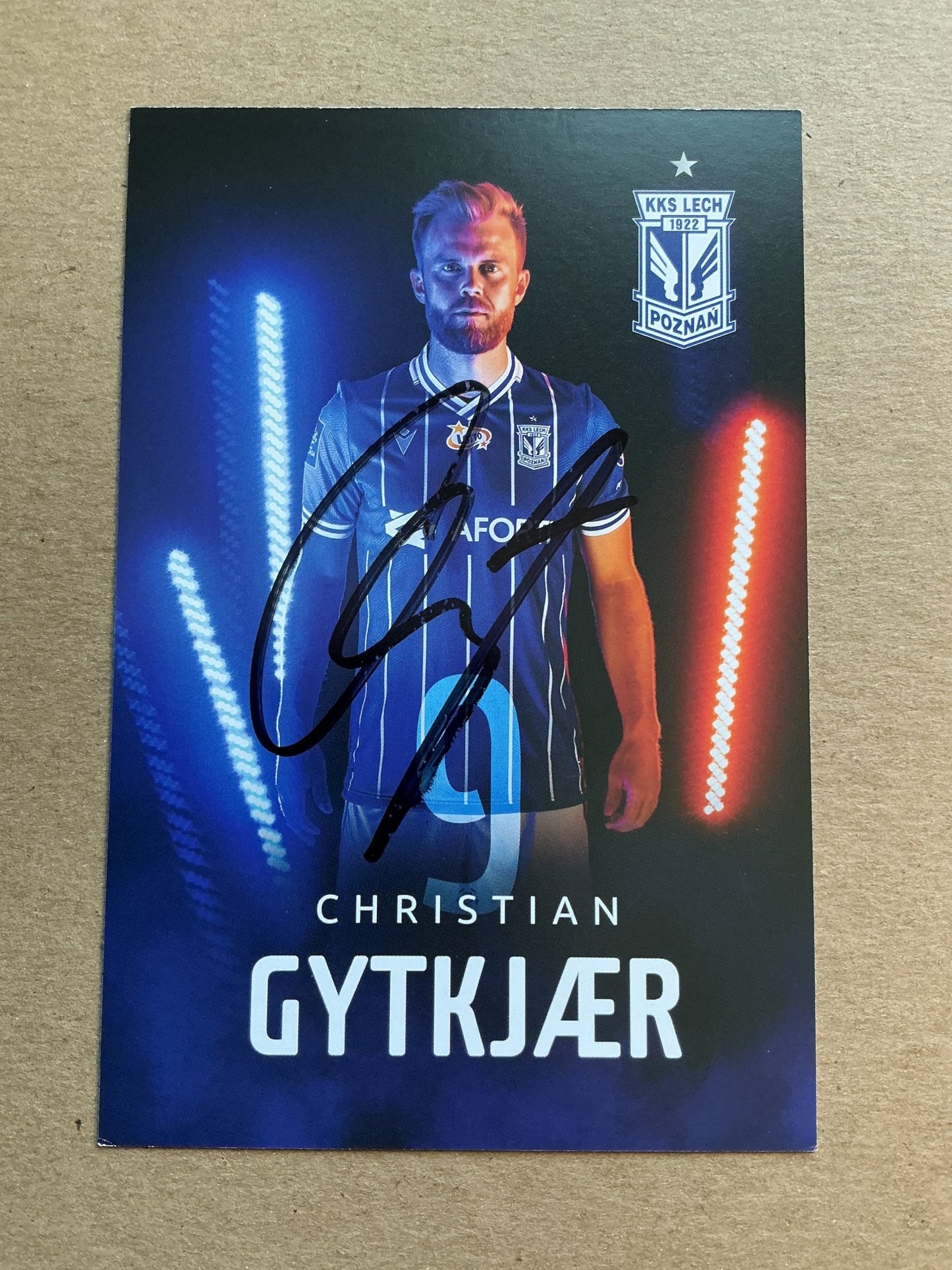 Christian Gytkjær, Denmark 🇩🇰 Lech Poznań 2019/20 hand signed - Autographs-World