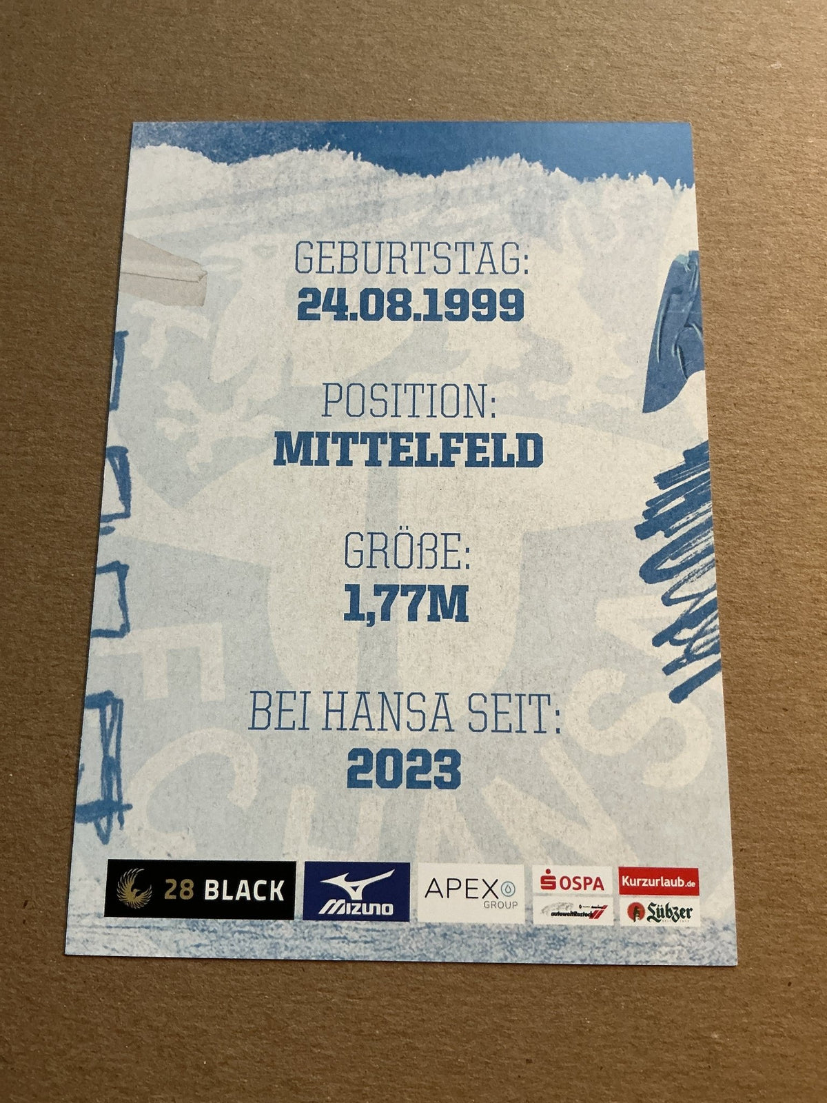 Christian Kinsombi, Germany 🇩🇪 Hansa Rostock 2023/24 hand signed - Autographs-World