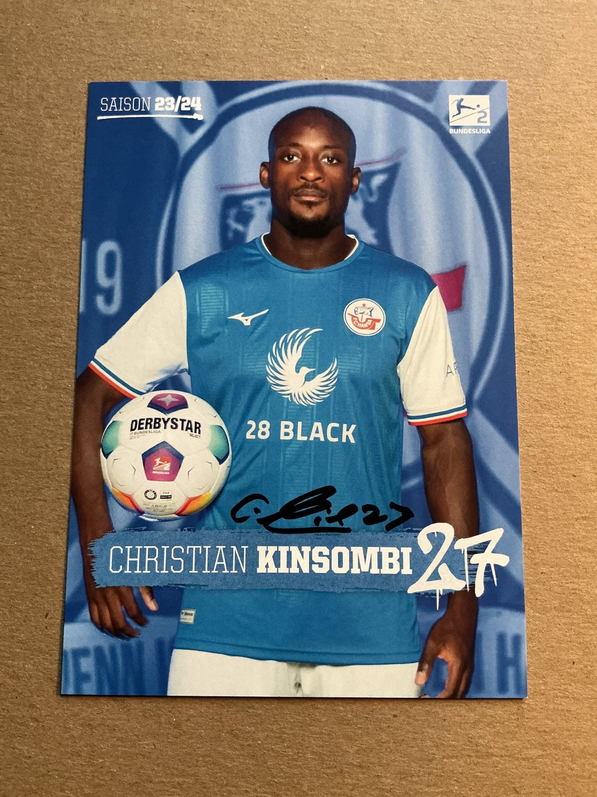 Christian Kinsombi, Germany 🇩🇪 Hansa Rostock 2023/24 hand signed - Autographs-World