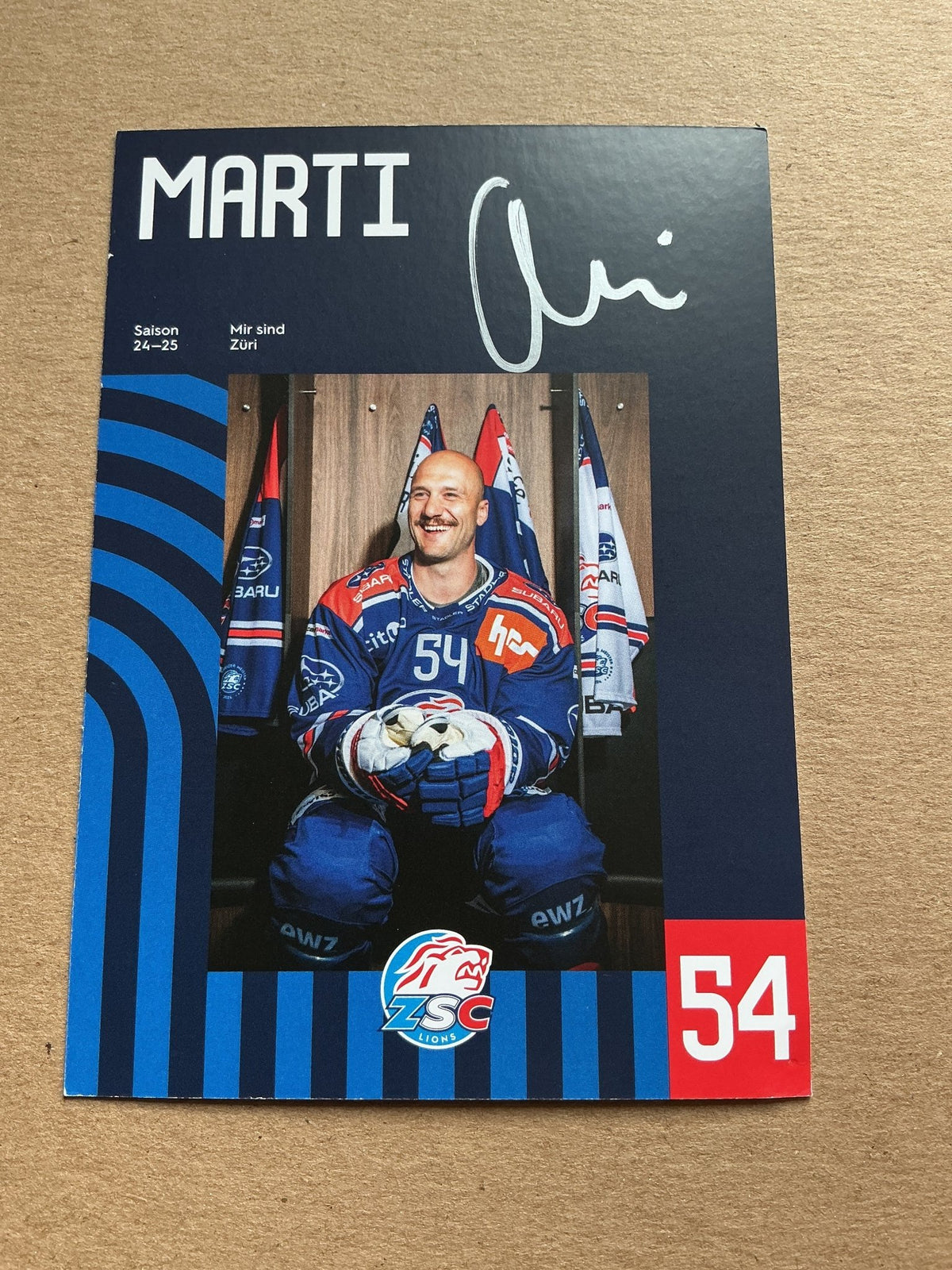 Christian Marti, Switzerland 🇨🇭 ZSC Lions 2024/25 hand signed - Autographs-World