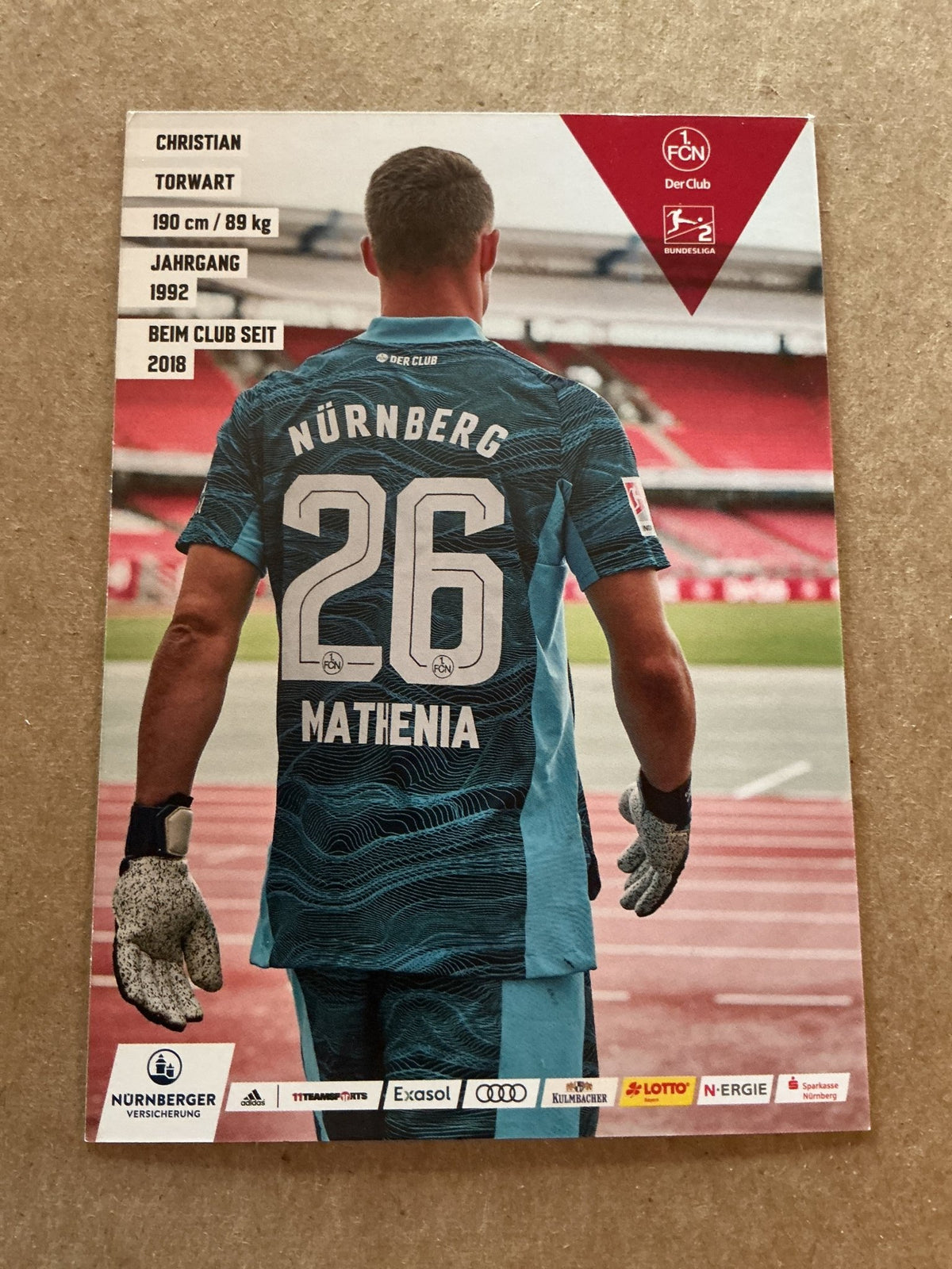 Christian Mathenia, Germany 🇩🇪 1.FC Nürnberg 2021/22 hand signed - Autographs-World