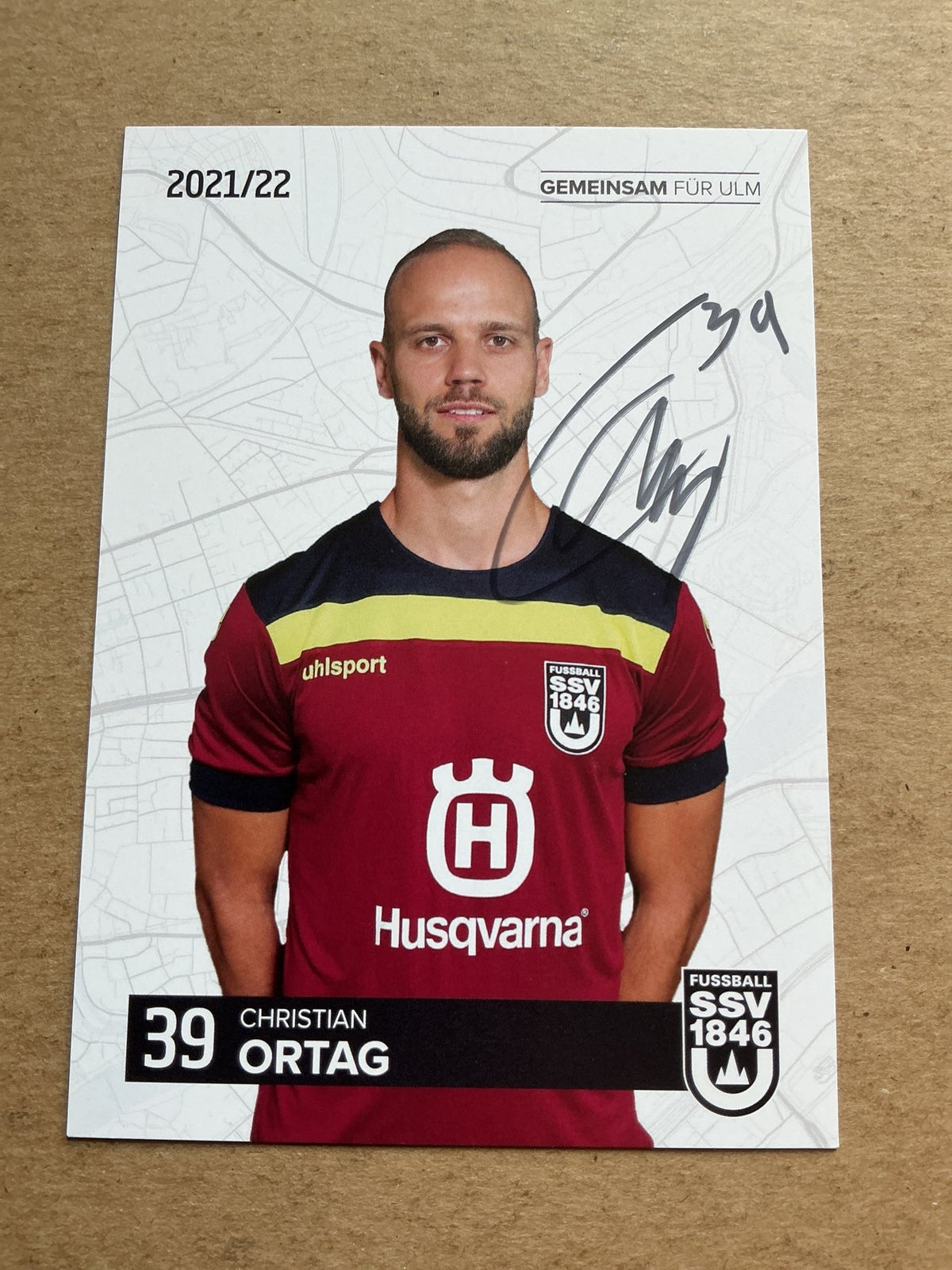 Christian Ortag, Germany 🇩🇪 SSV Ulm 1846 2021/22 hand signed - Autographs-World